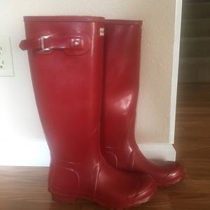 Hunter rain boots tall